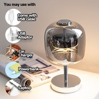 Decorative Table Lamp Glass Lamps Nordic Simple Bedside Personality Bar Ambience Light - Thumbnail 10