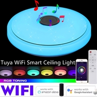 Tuya Wifi Smart Ceiling Light Led Colorful App Remote Control Bluetooth Lamps Alexa Google Home Cross-Border - Thumbnail 11