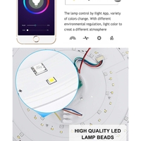 Tuya Wifi Smart Ceiling Light Led Colorful App Remote Control Bluetooth Lamps Alexa Google Home Cross-Border - Thumbnail 13