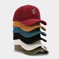 Mushroom Embroidered Corduroy Baseball Cap - Thumbnail 1
