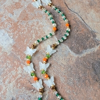 RATTLER PRIDE 🧡💚🐍🐍 GLOW IN THE DARK CRYSTAL HANDMADE WAIST BEADS BY Nubian Collection Artwear 🎨  - Thumbnail 1