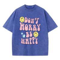 ACID WASHED DON'T WORRY BE HAPPY TEE - Thumbnail 2