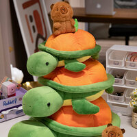 Cute Turtle Plush Backpack With Capybara Doll - Thumbnail 4