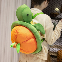 Cute Turtle Plush Backpack With Capybara Doll - Thumbnail 3