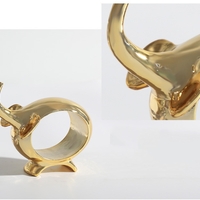 Modern Light Luxury Soft Golden Rabbit Small Ornaments - Thumbnail 2