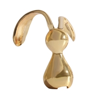 Modern Light Luxury Soft Golden Rabbit Small Ornaments - Thumbnail 4