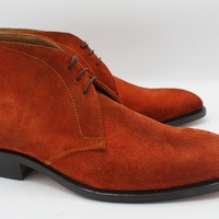 Crafted Leather Tan Color Suede Chukka Dress Boot - Thumbnail 6