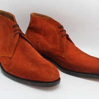 Crafted Leather Tan Color Suede Chukka Dress Boot - Thumbnail 7