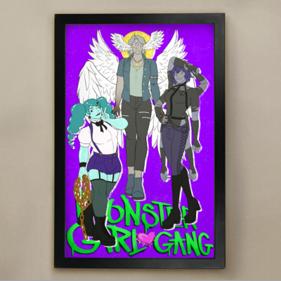 Monster girl gang (group 2) | 11x17" art print