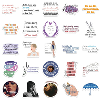50pcs/set Taylor Swift Inspired Stickers Laptop Waterproof Decals TS Gift - Thumbnail 1