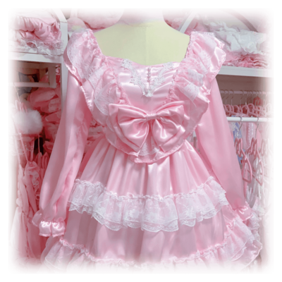 Original bow pink dress