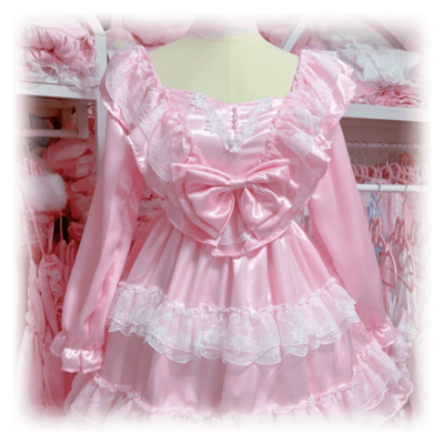 Original bow pink dress