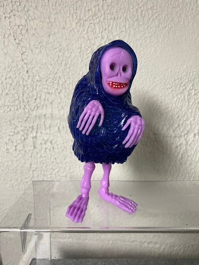 the creep one off blue glitter body purple bones