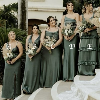 Sage green bridesmaid dresses floor length