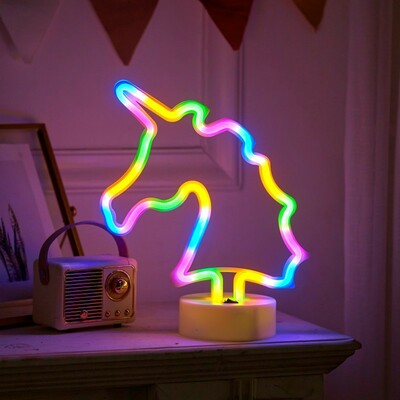 Creative usb and battery powered neon lamp for bedroom wns023