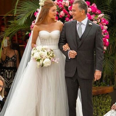 Simple sweetheart beach boho wedding dress bridal gown