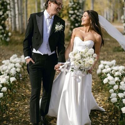 Simple beach boho wedding dress bridal gown