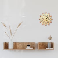 Galaxy - contemporary stylish wall clock made of bent plywood, wooden wall clock - Thumbnail 2