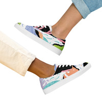 Womens lace-up canvas shoes - Thumbnail 1