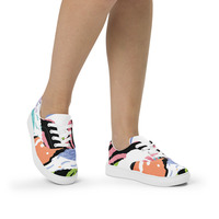 Womens lace-up canvas shoes - Thumbnail 3