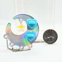 Holographic Pin: Lace Moon - Thumbnail 3