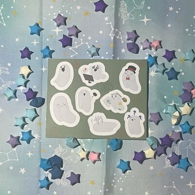 Ghostopher sticker sheet