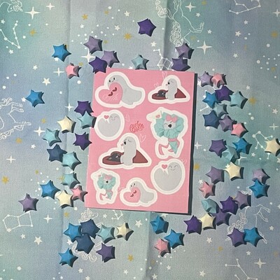 Valentines ghostopher sticker sheet