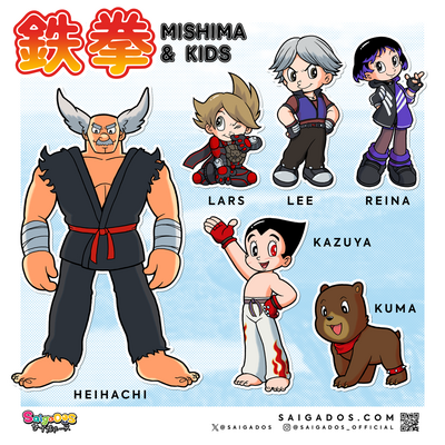 Tekken - Mishima & Kids Stickers