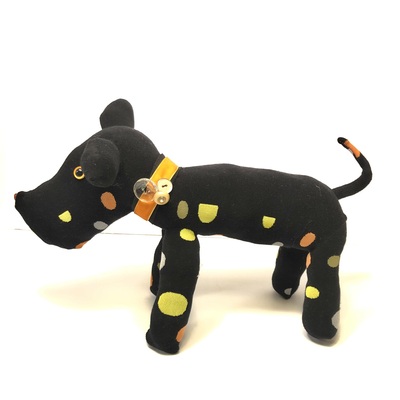  Sock Dog - Orange and Yellow Circles