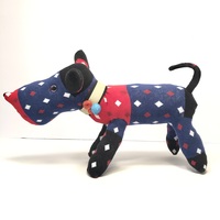 Sock Dog - Red Blue and Black Diamonds  - Thumbnail 1