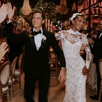 Lace Appliques Mermaid Wedding Dress Bridal Gown - Thumbnail 1