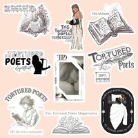 TTPD Stickers Taylor Swift The Tortured Poets Department Album Inspired Decals TS Gift 53pcs/set - Thumbnail 7
