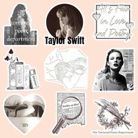 TTPD Stickers Taylor Swift The Tortured Poets Department Album Inspired Decals TS Gift 53pcs/set - Thumbnail 8