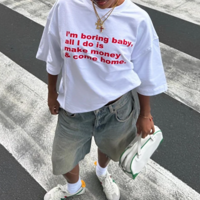 Free Shipping-I'M BORING BABY TEE
