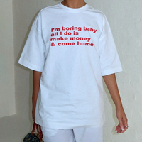 Free Shipping-I'M BORING BABY TEE - Thumbnail 2