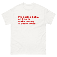 Free Shipping-I'M BORING BABY TEE - Thumbnail 3