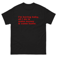 Free Shipping-I'M BORING BABY TEE - Thumbnail 4