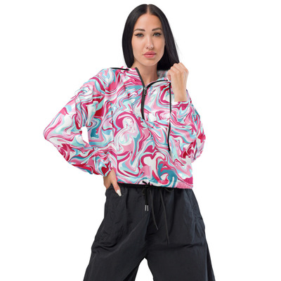 Womens cropped windbreaker