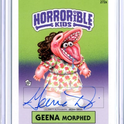 Horrorible kids geena davis - celebrity auto card