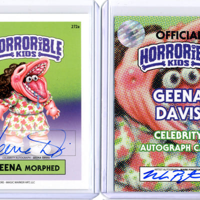 Horrorible kids geena davis - celebrity auto card
