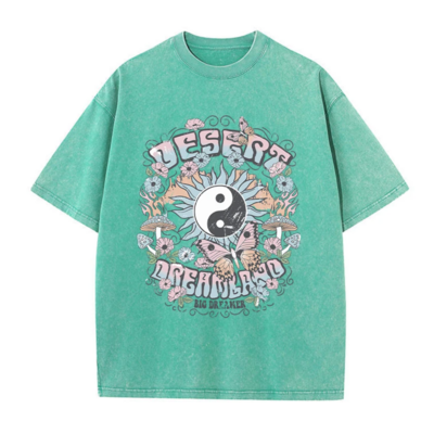 Acid washed psychedelic tee