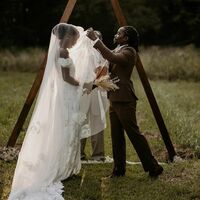 Sheath Off the Shoulder Lace Boho Wedding Dresses,1759 - Thumbnail 1