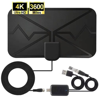 3600 miles 4k digital indoor tv antenna with signal amplifier dvb-t hd tv digital antenna for more channels