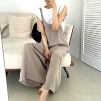 Stunning Hippie Baggy Suspender Shoulder Strap Pleated Loose Outfit Wide Leg Oversize Pants Amazing - Thumbnail 3