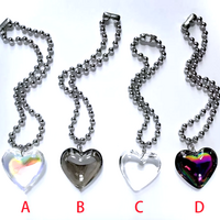 HOLOGRAM  GLASS LOVE HEART CHOKER  - Thumbnail 3