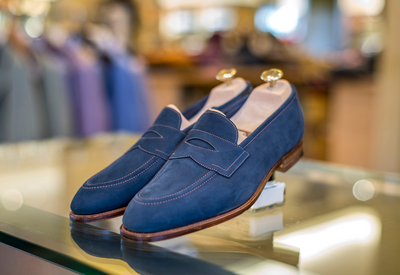 Ideal Choice Navy Blue Penny Loafers Slips On Shoes