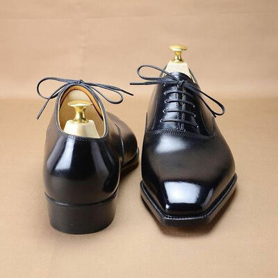 New Handmade Black Leather Formal Decent Shoes