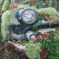 "Swallowed Whole" Acrylic painting on 16 x 20 inch stretched canvas. Original artwork by N.E.Thompson  - Thumbnail 1