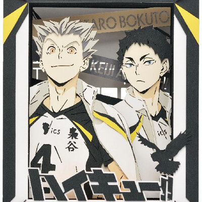 Haikyuu!! paper theater pt-174- bokuto kotaro & akaashi keiji (fukurodani) by ensky