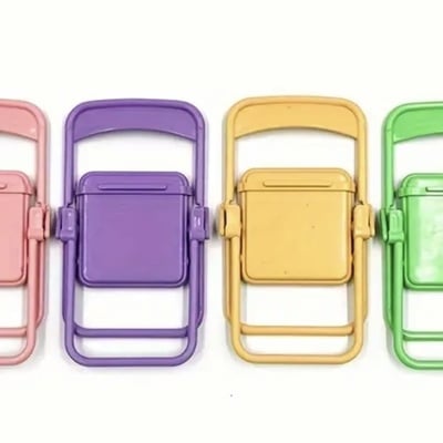 Mini folding chair mobile phone holder